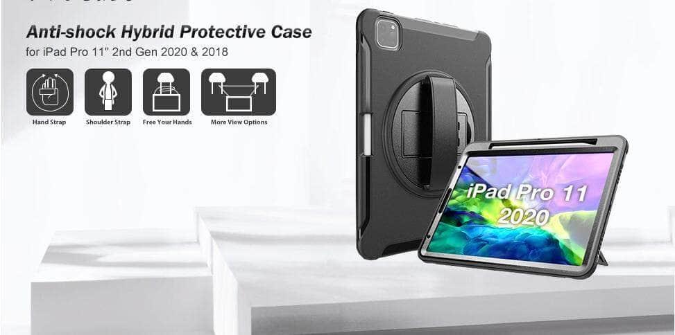 iPad Pro 11 2020 Pencil Wireless Charging Rugged Heavy Duty Shockproof Case - CaseBuddy