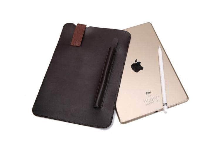 iPad Pro 12.9 11 (2020) Soft Protective Microfiber Leather Sleeve Case Pen Pouch - CaseBuddy