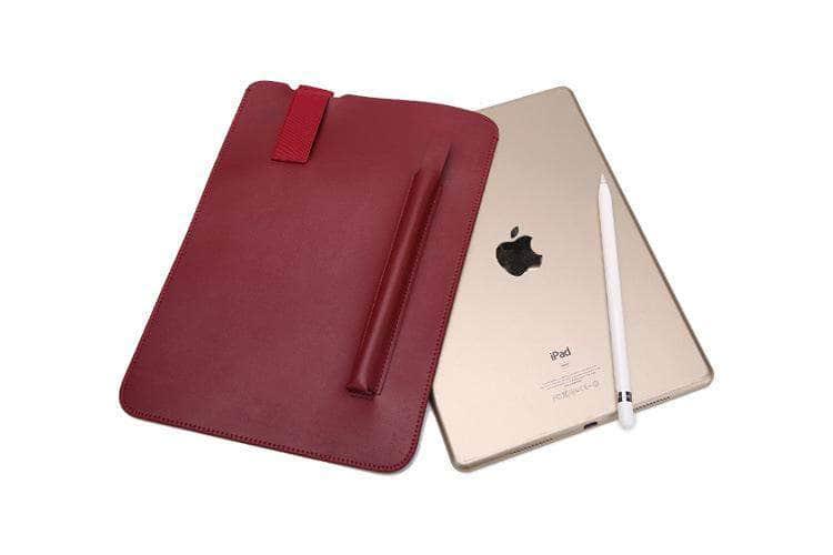 iPad Pro 12.9 11 (2020) Soft Protective Microfiber Leather Sleeve Case Pen Pouch - CaseBuddy