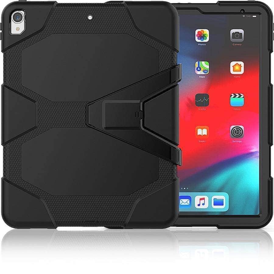 CaseBuddy Casebuddy iPad Pro 12.9 (2018) Shockproof Hard Military Heavy Duty Silicone Rugged Stand Protective Case