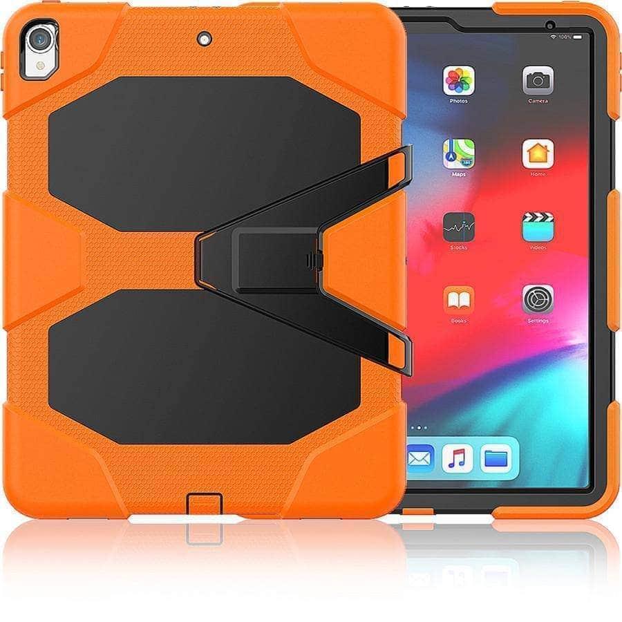 CaseBuddy Casebuddy iPad Pro 12.9 (2018) Shockproof Hard Military Heavy Duty Silicone Rugged Stand Protective Case