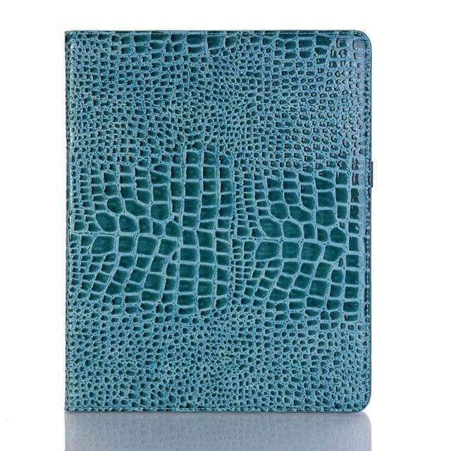 CaseBuddy Australia Casebuddy Blue iPad Pro 12.9 2020 Premium PU Leather Crocodile Pattern Smart Case