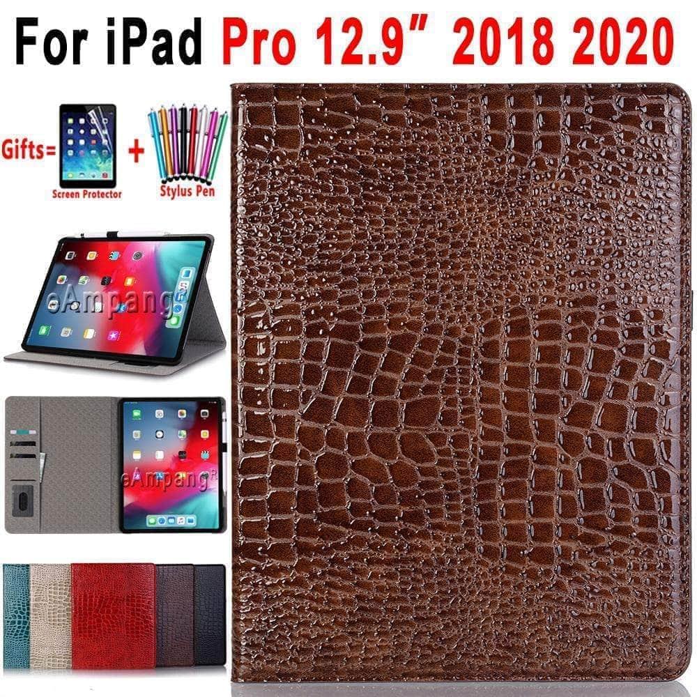 CaseBuddy Australia Casebuddy iPad Pro 12.9 2020 Premium PU Leather Crocodile Pattern Smart Case