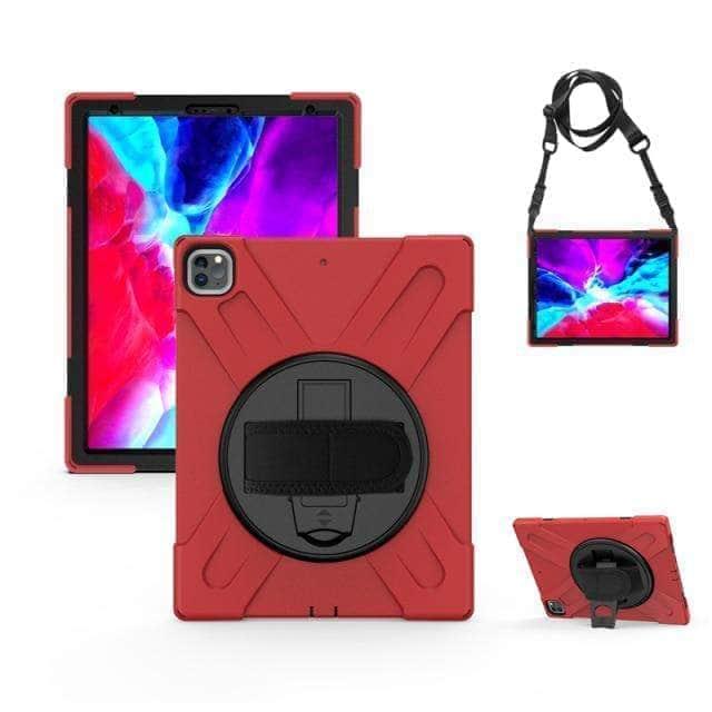 CaseBuddy Australia Casebuddy Red iPad Pro 12.9 2021 A2379 A2461 A2462 Heavy Duty Rugged Protection Case