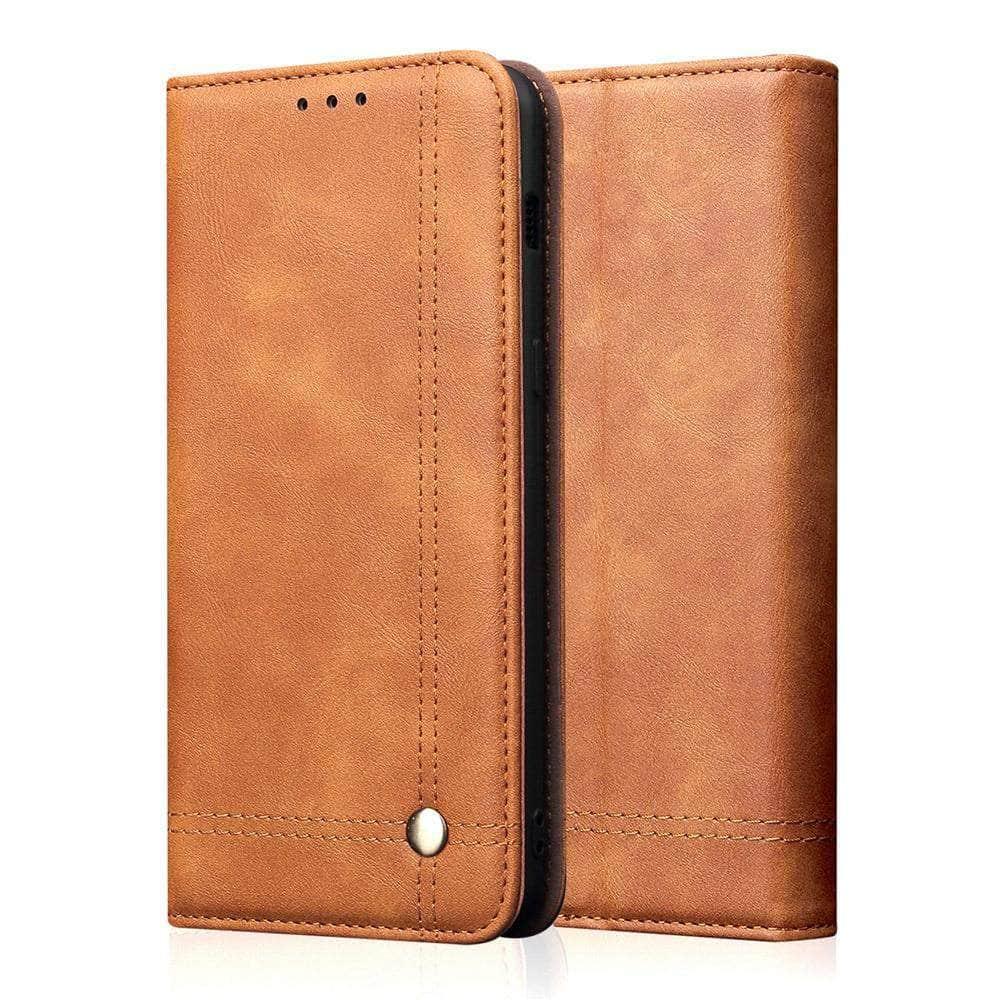 iPhone 11 Pro Max Retro Crazy Horse Pattern PU Leather Flip Stand Wallet Case with Card Slot Shockproof Fundas - CaseBuddy