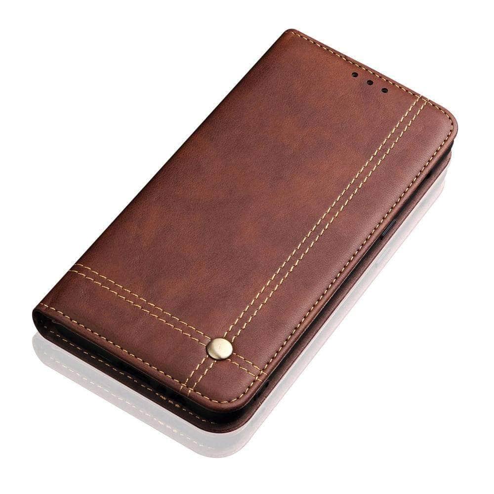 iPhone 11 Pro Max Retro Crazy Horse Pattern PU Leather Flip Stand Wallet Case with Card Slot Shockproof Fundas - CaseBuddy