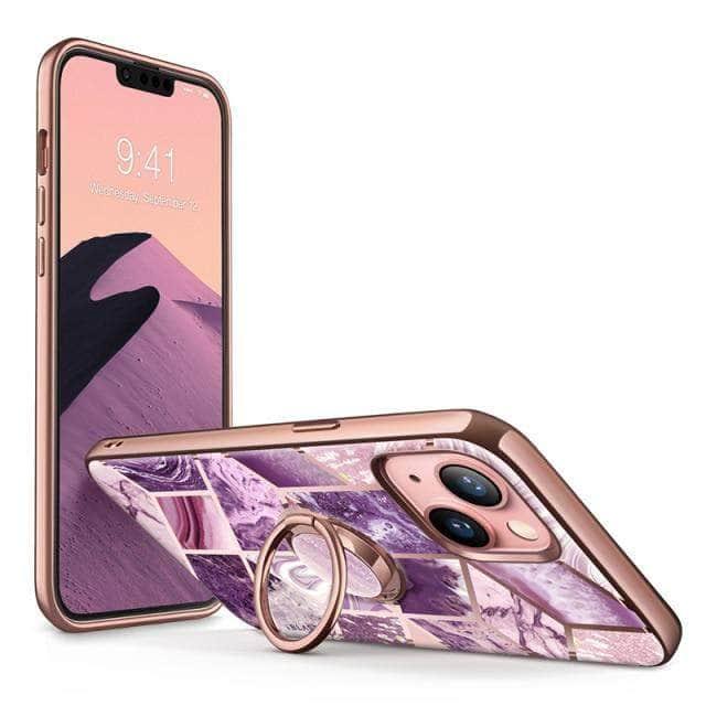 CaseBuddy Australia Casebuddy TPU / Ameth iPhone 13 I-BLASON Cosmo Snap Marble Ring Holder Case