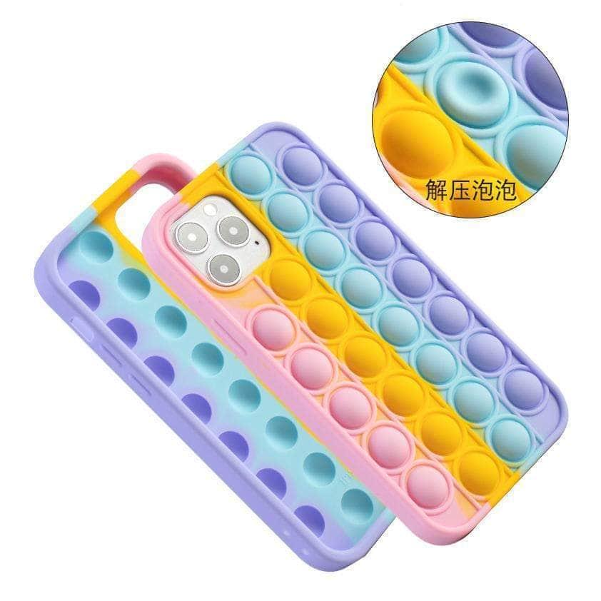 CaseBuddy Australia Casebuddy for iPhone 13 Mini / Pink iPhone 13 Mini Stress Reliever Fidget Push Bubble Case