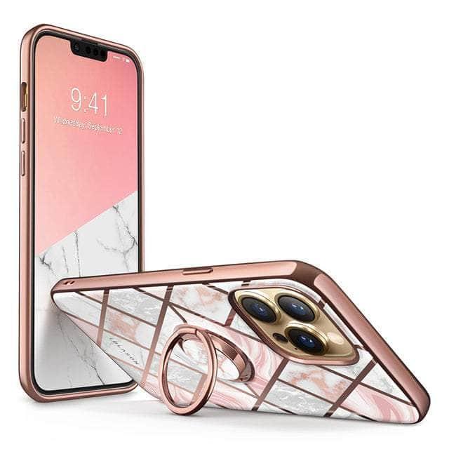 CaseBuddy Australia Casebuddy TPU / Marble / China iPhone 13 Pro Max I-BLASON Cosmo Snap Marble Ring Holder Case