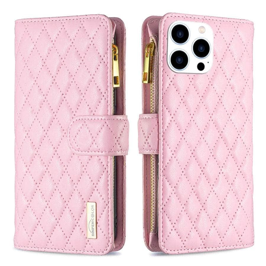 Casebuddy iPhone 14 Flip Zipper Leather Case