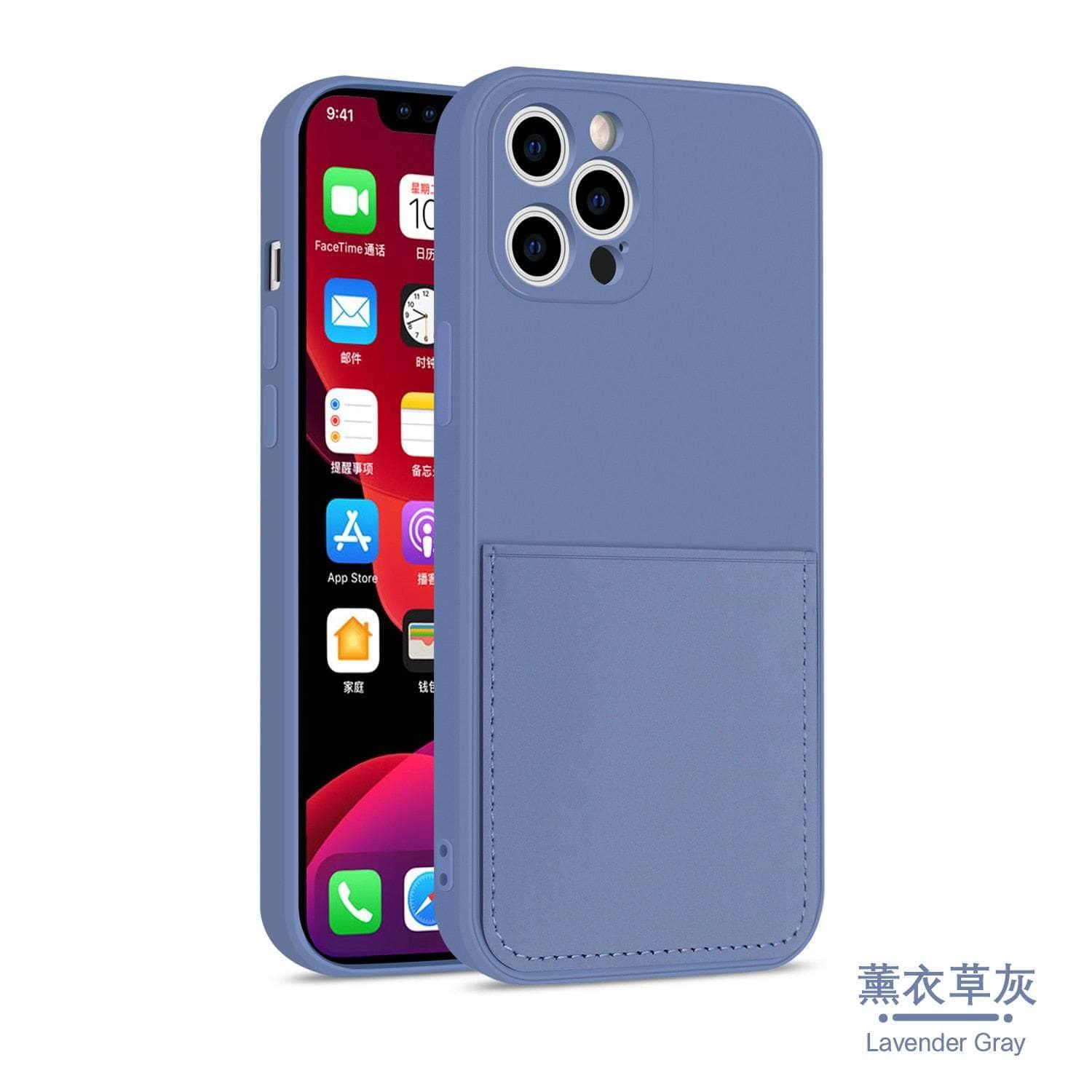 Casebuddy iPhone 14 Max Silicone Card Holder Wallet