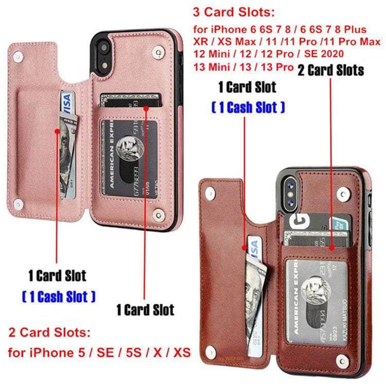 Casebuddy iPhone 14 Max Slim Fit Leather Wallet Card Slots Flip Case