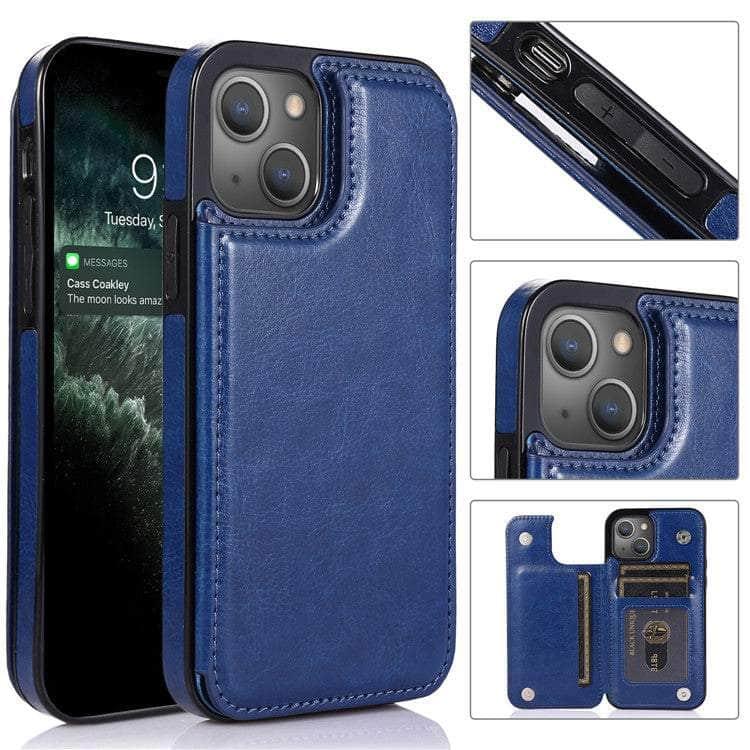 Casebuddy iPhone 14 Pro Max Slim Fit Leather Wallet Card Slots Flip Case