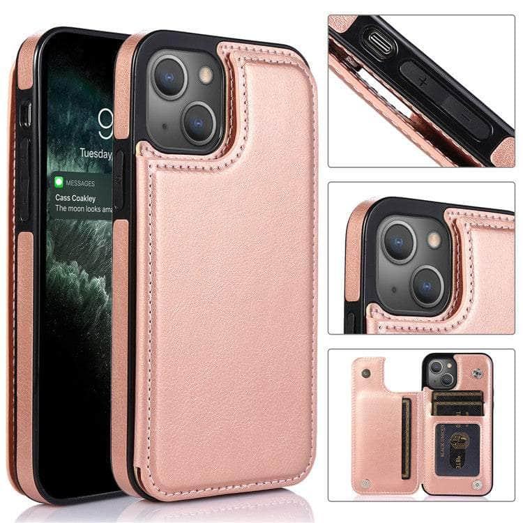 Casebuddy iPhone 14 Pro Max Slim Fit Leather Wallet Card Slots Flip Case