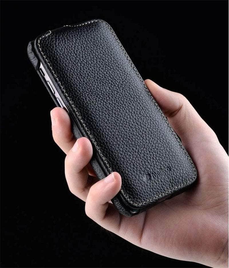 Casebuddy iPhone 14 Pro Melkco Vertical Genuine Leather Case