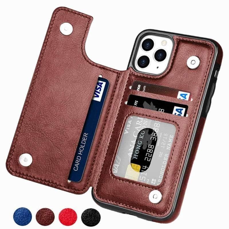 Casebuddy iPhone 14 Pro Slim Fit Leather Wallet Card Slots Flip Case