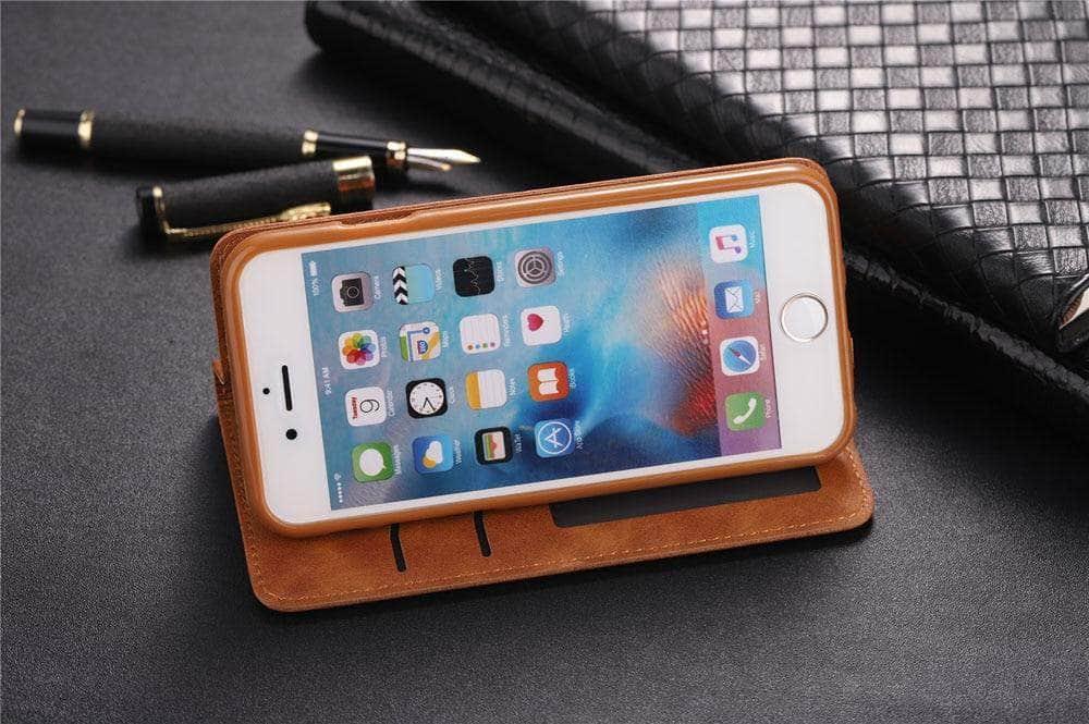 iPhone SE 2020 Leather Phone Wallet Card Slot Case - CaseBuddy