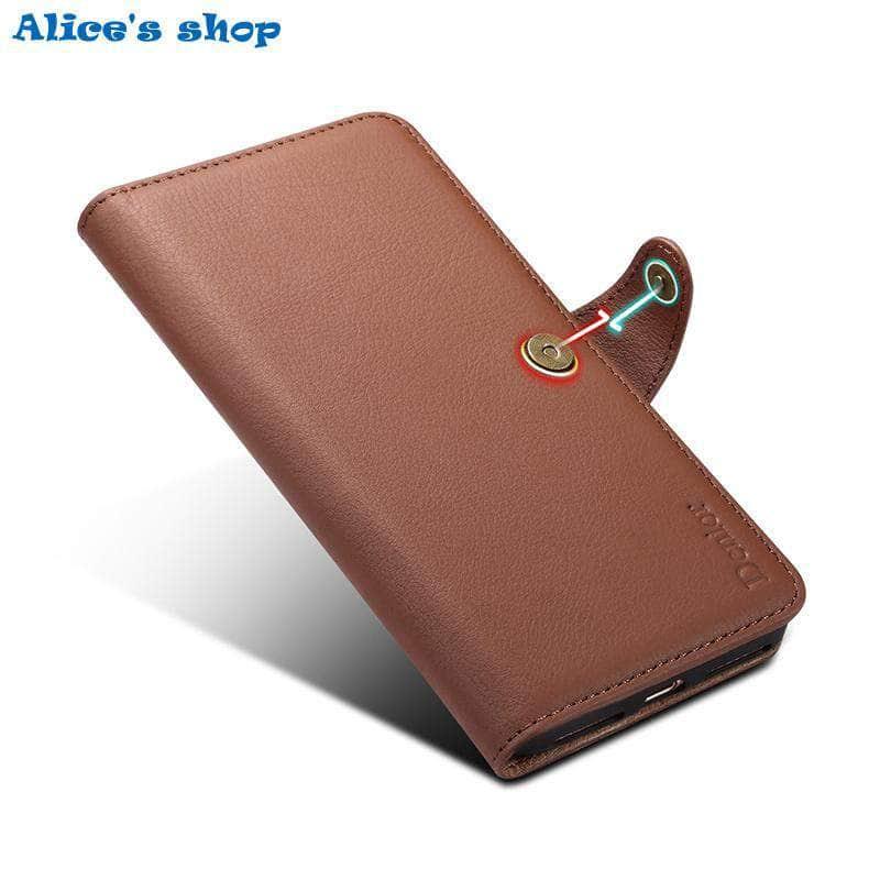 iPhone SE 2020 Luxury Soft Touch Genuine Leather Wallet Case - CaseBuddy