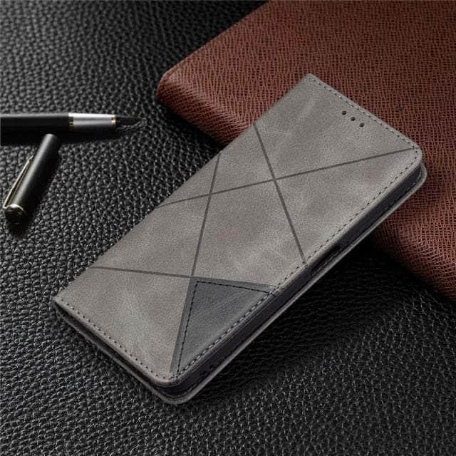 CaseBuddy Australia Casebuddy iPhone SE 2022 / gray iPhone SE 2022 Pattern Leather Flip Book Case