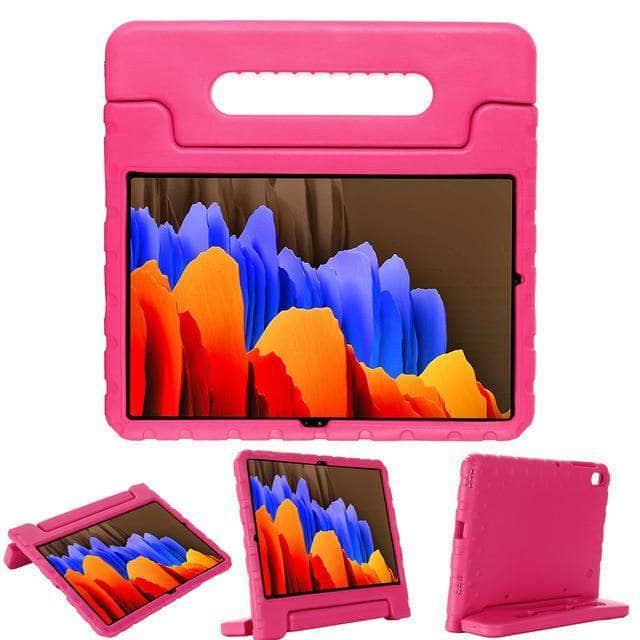 Kids Case Galaxy Tab S7 Plus ST970 T975 12.4 Shockproof Lightweight Handle Stand - CaseBuddy