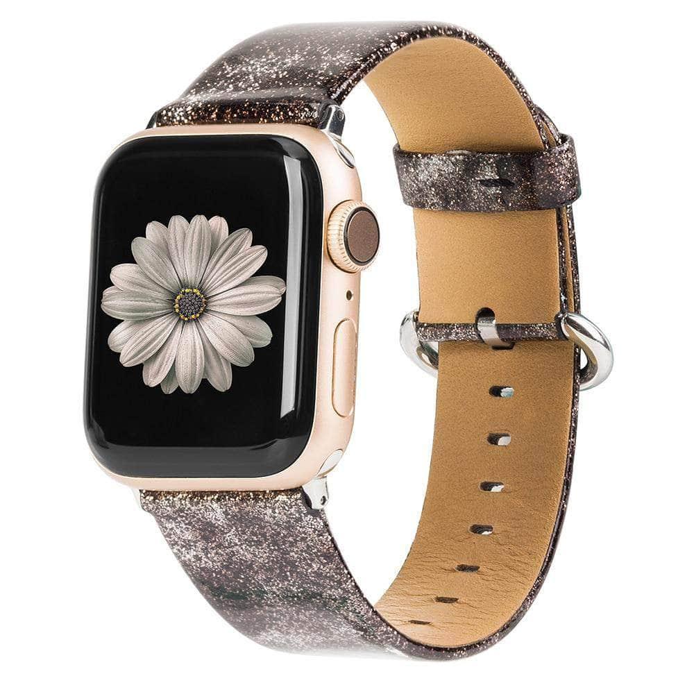 Leather Bling Diamond Band Apple Watch Band 6 5 4 3 2 SE 44/42/40/38 - CaseBuddy