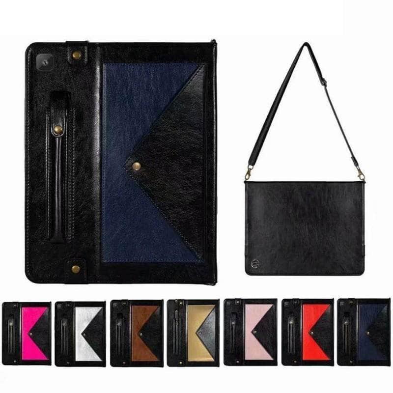 Leather Case Galaxy Tab A7 10.4 T500 T505 Hand Holder Stand Shell - CaseBuddy