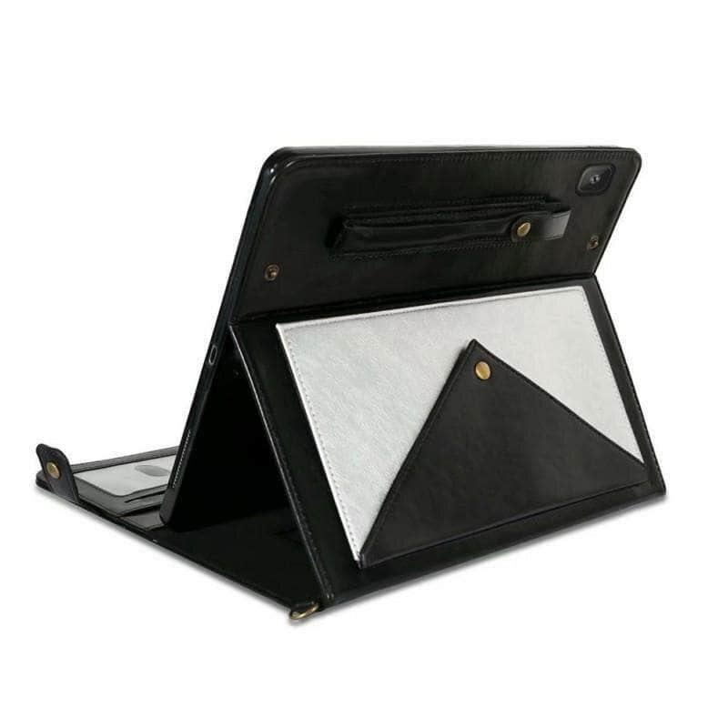 Leather Case Galaxy Tab A7 10.4 T500 T505 Hand Holder Stand Shell - CaseBuddy