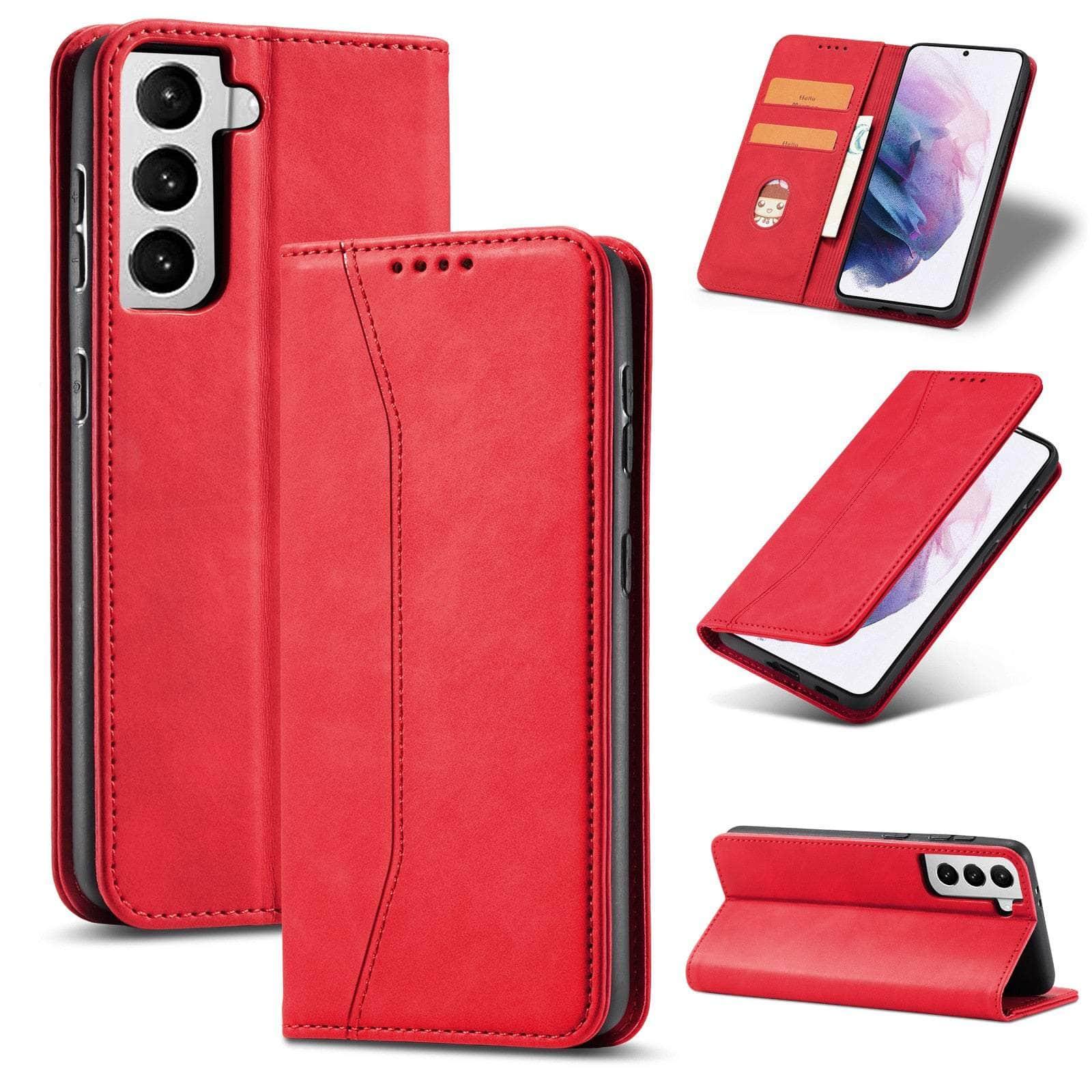 CaseBuddy Australia Casebuddy Leather Flip Galaxy S22 Plus Luxury Wallet Cards Case