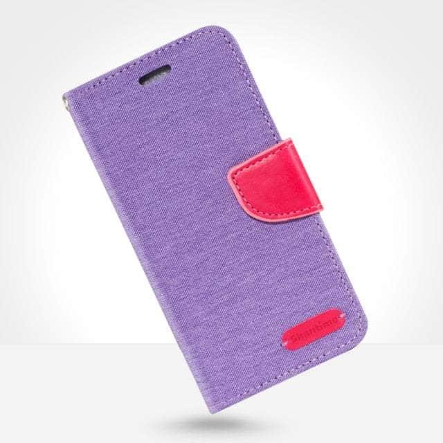 CaseBuddy Australia Casebuddy Galaxy S22 Ultra 5G / Purple Leather Flip Galaxy S22 Ultra Business Case