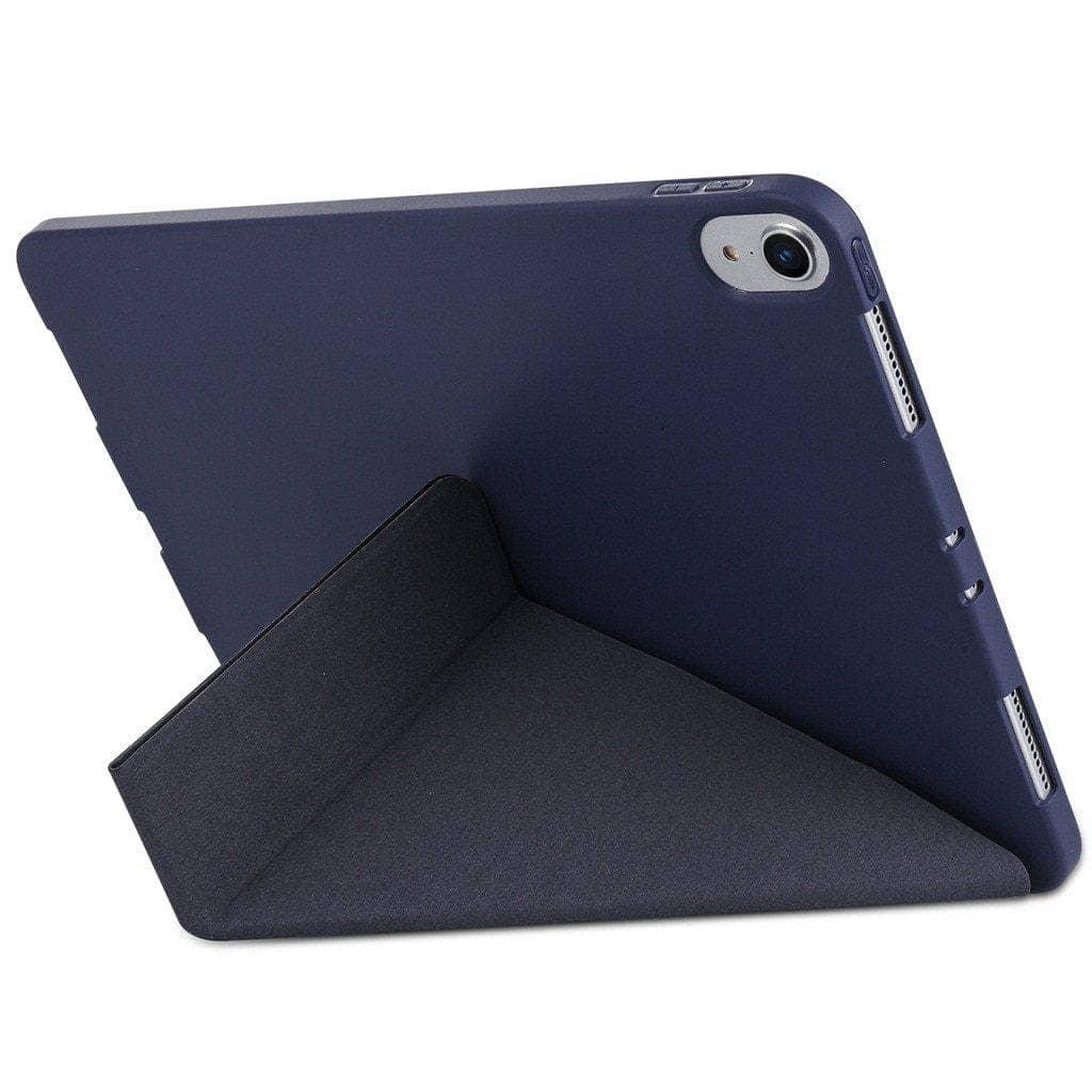 Leather Look Silica Gel Sleeve Tri-Fold Case iPad Mini 5 2019 - CaseBuddy