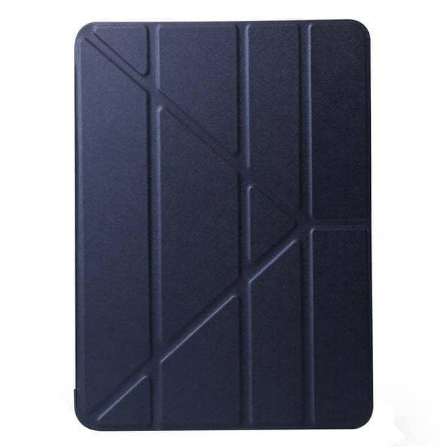 Leather Look Silica Gel Sleeve Tri-Fold Case iPad Mini 5 2019 - CaseBuddy