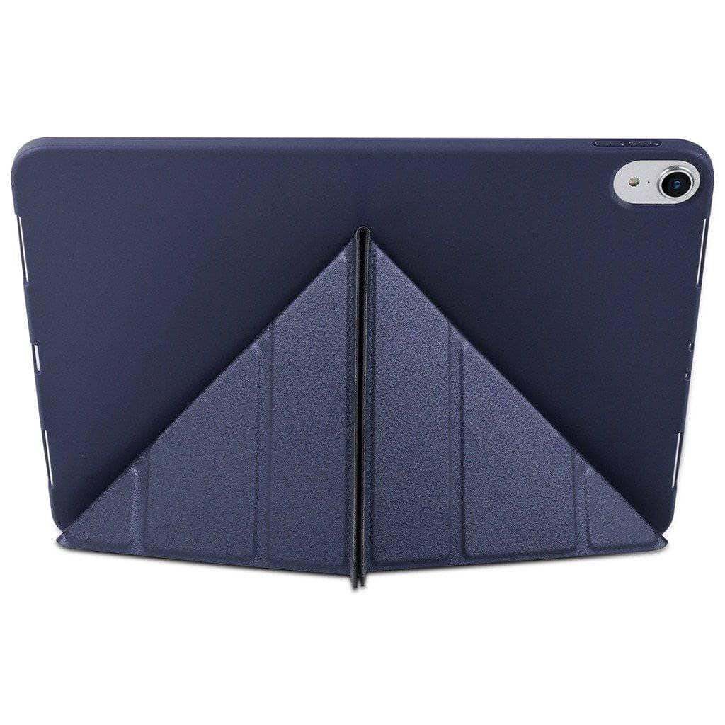 Leather Look Silica Gel Sleeve Tri-Fold Case iPad Mini 5 2019 - CaseBuddy