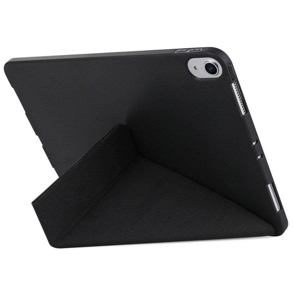 Leather Look Silica Gel Sleeve Tri-Fold Case iPad Mini 5 2019 - CaseBuddy