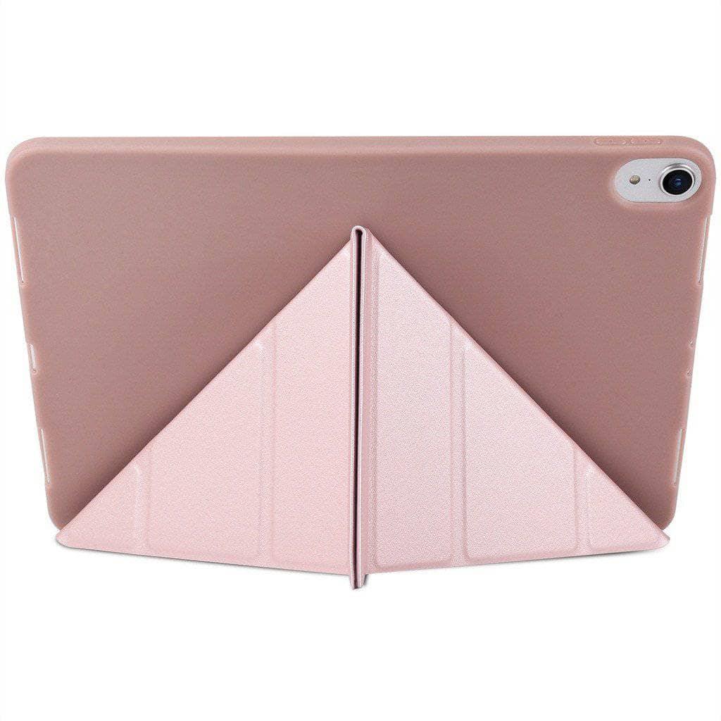 Leather Look Silica Gel Sleeve Tri-Fold Case iPad Mini 5 2019 - CaseBuddy