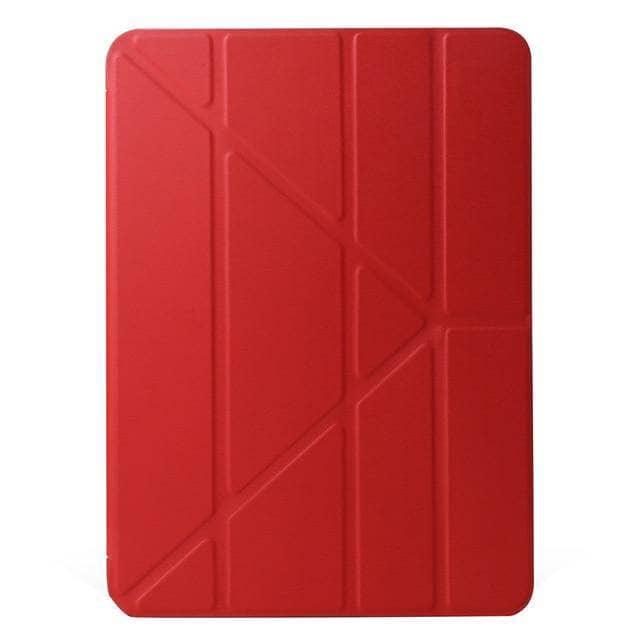 Leather Look Silica Gel Sleeve Tri-Fold Case iPad Mini 5 2019 - CaseBuddy