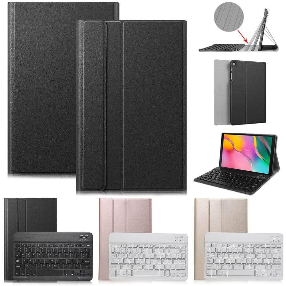 Leather Wireless Bluetooth Keyboard Samsung Galaxy Tab A 8.0 2019 S-Pen SM-T290 SM-T295 Case - CaseBuddy