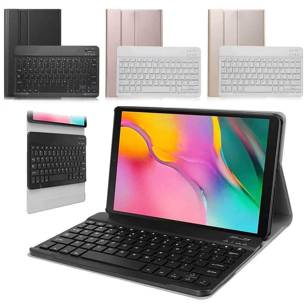 Leather Wireless Bluetooth Keyboard Samsung Galaxy Tab A 8.0 2019 S-Pen SM-T290 SM-T295 Case - CaseBuddy