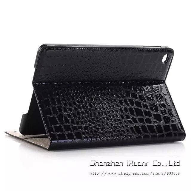 Luxury Crocodile Leather Look Case Apple iPad Mini 5 2019 Stand Cover Solid Magnet - CaseBuddy