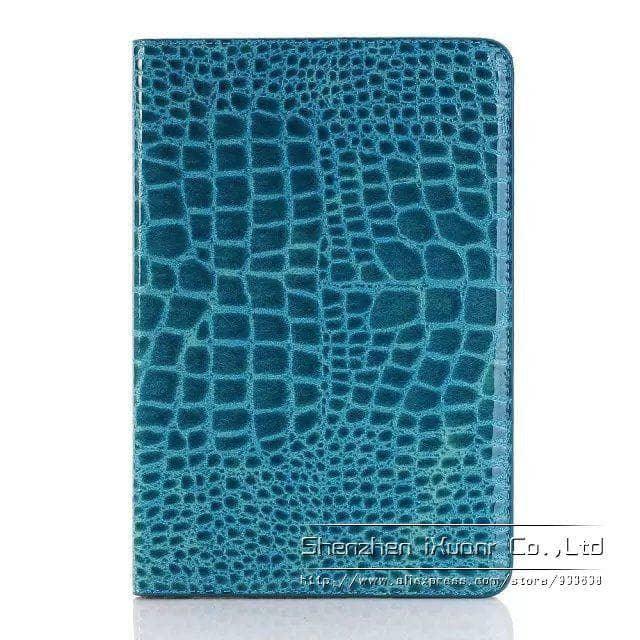 Luxury Crocodile Leather Look Case Apple iPad Mini 5 2019 Stand Cover Solid Magnet - CaseBuddy