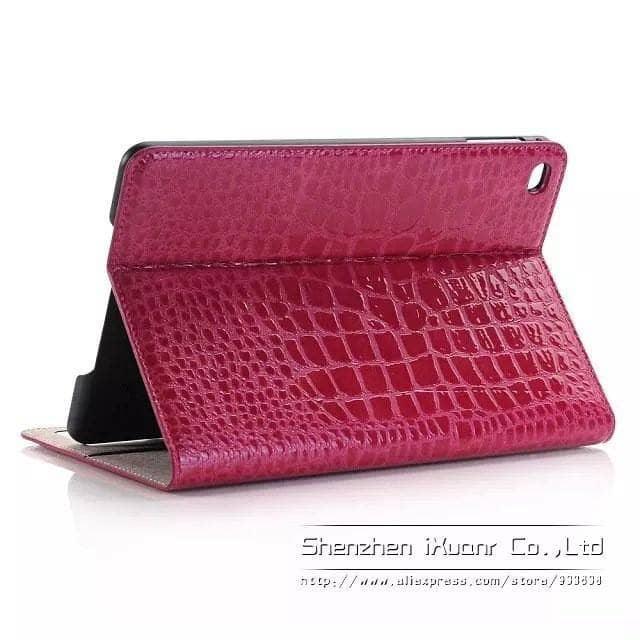 Luxury Crocodile Leather Look Case Apple iPad Mini 5 2019 Stand Cover Solid Magnet - CaseBuddy