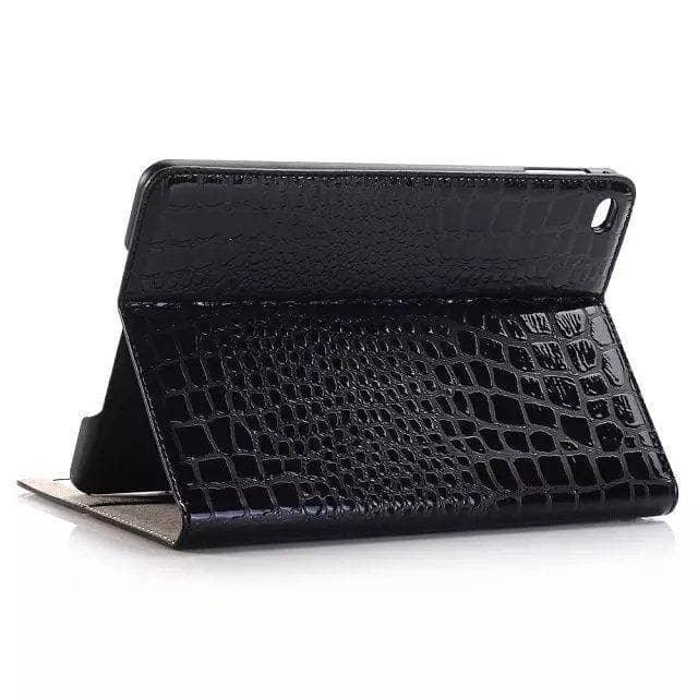 Luxury Crocodile Leather Look Case Apple iPad Mini 5 2019 Stand Cover Solid Magnet - CaseBuddy