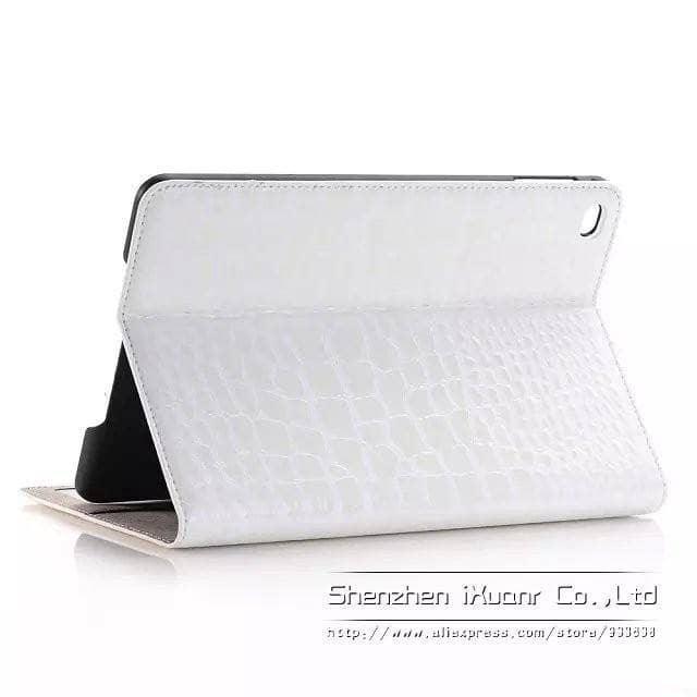 Luxury Crocodile Leather Look Case Apple iPad Mini 5 2019 Stand Cover Solid Magnet - CaseBuddy