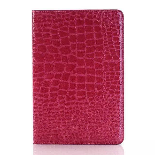 Luxury Crocodile Leather Look Case Apple iPad Mini 5 2019 Stand Cover Solid Magnet - CaseBuddy