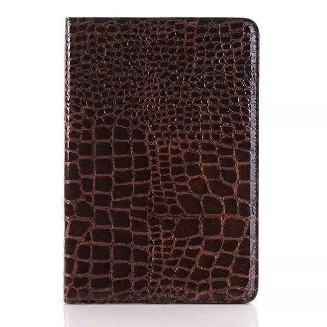 Luxury Crocodile Leather Look Case Apple iPad Mini 5 2019 Stand Cover Solid Magnet - CaseBuddy