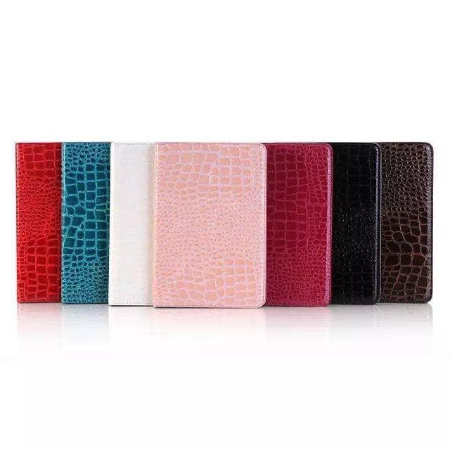 Luxury Crocodile Leather Look Case Apple iPad Mini 5 2019 Stand Cover Solid Magnet - CaseBuddy