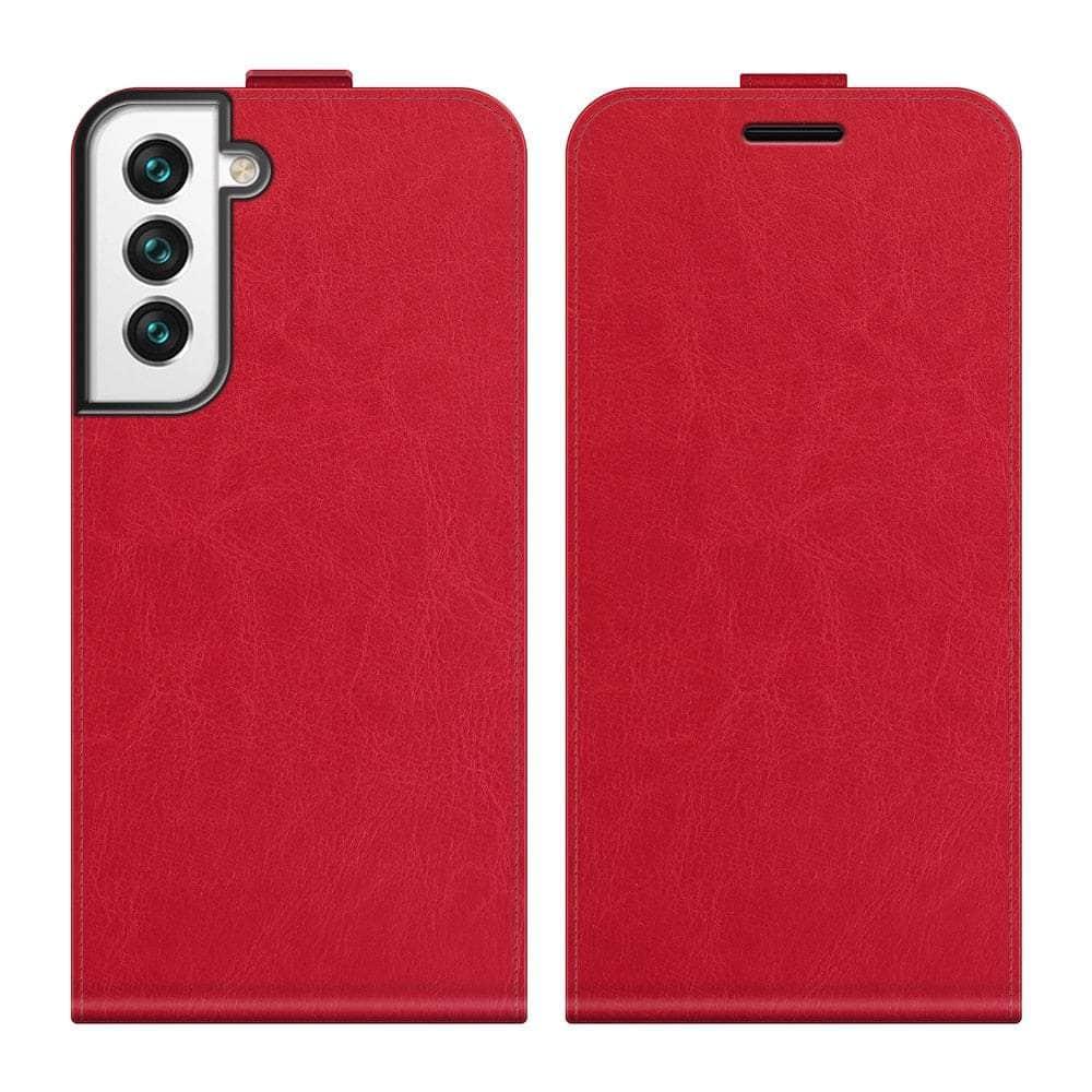 CaseBuddy Australia Casebuddy For Samsung S22 / Red Luxury Flip Leather Wallet Samsung S22 Case