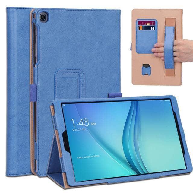 Luxury Galaxy Tab A 10.1 T510 T515 (2019) Leather Look Hand Holder Stand - CaseBuddy