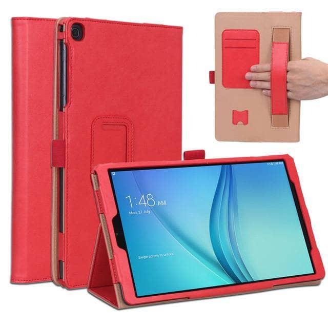 Luxury Galaxy Tab A 10.1 T510 T515 (2019) Leather Look Hand Holder Stand - CaseBuddy