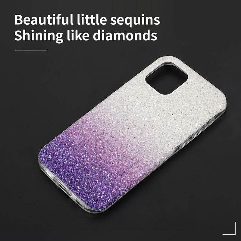 Luxury Gradient Glitter Star iPhone 12 Mini Pro MAX Transparent Soft Back Cover - CaseBuddy