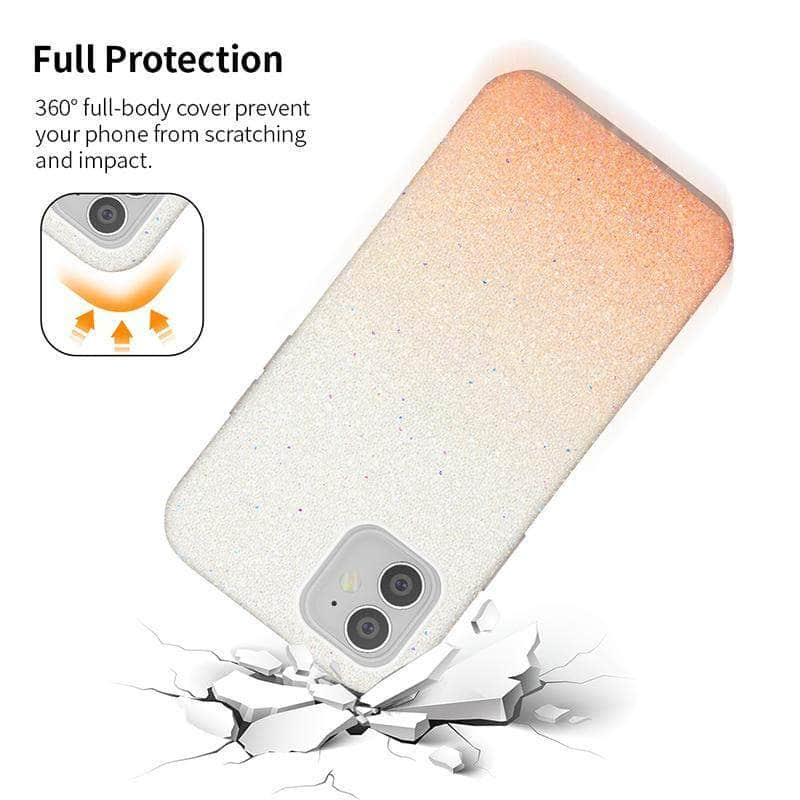 Luxury Gradient Glitter Star iPhone 12 Mini Pro MAX Transparent Soft Back Cover - CaseBuddy